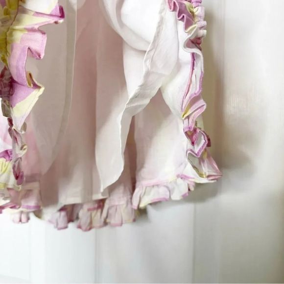 HILL HOUSE Paz Candy Pink Kaleidoscope Ruffle Pull On Mini‎ Skirt Size Medium - Picture 4 of 8